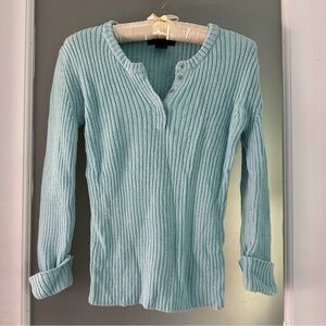 The Limited Light Blue Ribbed Sweater- Womens small